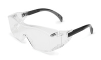 COVER2 OTG CLEAR LENSE BLACK TEMPLE SAFETY GLASSES / MEETS ANSI Z87+ &amp; CSA Z94.3