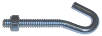 5/16-18 MACHINE THREAD SCREW HOOK WITH HEX NUT ZINC PLATED