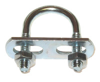 1/4-20 U-BOLT WITH PLATE &amp; 2 NUTS ZINC PLATED FOR 1/2 PIPE