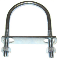 1/2-13 U-BOLT WITH PLATE &amp; 2 NUTS ZINC PLATED FOR 3 PIPE