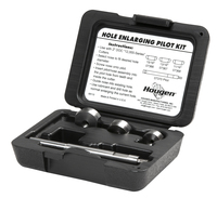 12,000 SERIES HOLE ENLARGING PILOT KIT 11/16&quot;, 13/16&quot;, 15/16&quot; NOSES &amp; 1 PILOT IN A PLASTIC CASE