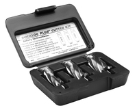 HOUG17802 ROTALOC PLUS CUTTER KIT 1/2", 5/8", 3/4" & 3 PILOTS IN A STURDY PLASTIC CASE