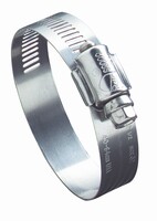 IDE674/28 1 1/4 - 2 1/4 SS HY-GEAR HOSE CLAMP W/ 5/16 300SS HEX HEAD-UPC SHIELD-1/2 BAND WIDTH