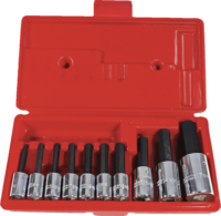 10PC 3/8 &amp; 1/2 DRIVE METRIC HEX BIT SET