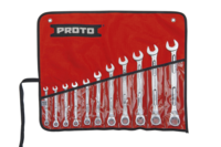 11PC FULL POLISH REVERSIBLE RATCHETING COMBINATION WRENCH SET - SPLINE