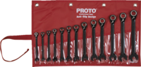 13PC BLACK CHROME REVERSIBLE RATCHETING COMBINATION WRENCH SET - SPLINE