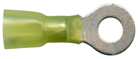 12-10 AWG 1/4 STUD YELLOW SEALED CRIMP RING TERMINAL