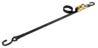 1&quot; X 12&#39; 3000 LB BLACK NYLON RACHET STRAP WITH COATED S-HOOKS