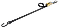 1&quot; X 8&#39; 3000 LB BLACK NYLON RACHET STRAP WITH COATED S-HOOKS