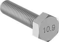 M10-1.5 X 100 UNC HEX CAP SCREW GRADE 10.9 FULL THREAD 17MM HEAD ZINC PLATED