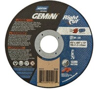 4 1/2&quot; X .045 X 7/8&quot; GEMINI RIGHTCUT TYPE T01/41 A36 CUTOFF WHEEL