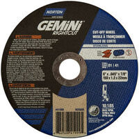 6&quot; X .045 X 7/8&quot; GEMINI RIGHTCUT INOX/SS TYPE T01/41 A36 CUTOFF WHEEL