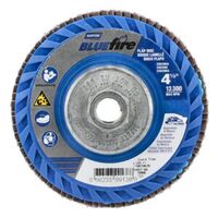 NOR66623399138 4 1/2" X 5/8-11 BLUEFIRE QUICK TRIM TYPE 27 120 GRIT FLAP DISC