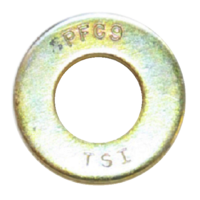 56NWUS9Z 9/16 USS FLAT WASHER GRADE 9 YELLOW ZINC PLATED