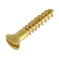 8N50OSOB #8 X 1/2" SLOTTED OVAL HEAD WOOD SCREW BRASS