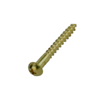 6N125OXRB #6 X 1 1/4" PHILLIPS ROUND HEAD WOOD SCREW BRASS