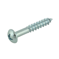 #10 X 1 PHILLIPS ROUND HEAD WOOD SCREW ZINC PLATED