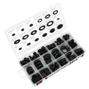 125PC RUBBER GROMMET ASSORTMENT - 18 SIZES: 1/8 X 9/32 - 1