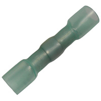 16-14 AWG BLUE CRIMP SOLDER &amp; HEAT SHRINK BUTT CONNECTOR - 100/PK