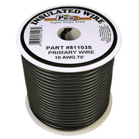 10 AWG BLACK PRIMARY WIRE 75&#39; ROLL