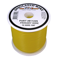 PICO81122S 12 AWG YELLOW PRIMARY WIRE 100' ROLL