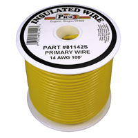 14 AWG YELLOW PRIMARY WIRE 100&#39; ROLL