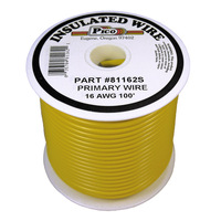 16 AWG YELLOW PRIMARY WIRE 100&#39; ROLL