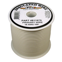 PICO81167S 16 AWG WHITE PRIMARY WIRE 100' ROLL