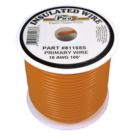 PICO81168S 16 AWG ORANGE PRIMARY WIRE 100' ROLL