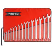 15PC FULL POLISH COMBINATION WRENCH SET - 12 POINT