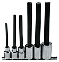 6PC 1/2 DRIVE EXTRA LONG HEX BIT SET - 1/4 - 5/8