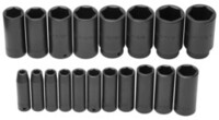 19PC 1/2 DRIVE DEEP IMPACT SOCKET SET 6 POINT