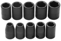 10PC 1/2 DRIVE METRIC IMPACT SOCKET SET 6 POINT