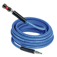 3/8 X 50 FT FLEXAIR FULLY ASSEMBLED POLYMER HOSE WITH PREVOS1 QUICK ISI 06 COUPLING &amp; IRP 06 PLUG