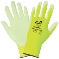 LARGE YELLOW HI-VIZ COATED GLOVE