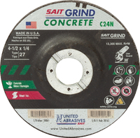 TYPE 27 4 1/2 X 1/4 X 7/8 C24N GRINDING WHEEL (CONCRETE)