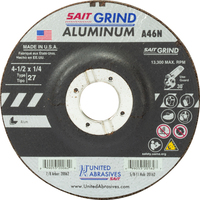 TYPE 27 4 1/2 X 1/4 X 7/8 A46N GRINDING WHEEL (ALUMINUM)