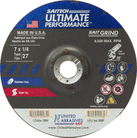 TYPE 27 7 X 1/4 X 7/8 HIGH PERFORMANCE GRINDING WHEEL