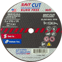 TYPE 1 2 X 1/16 X 1/4 A60T THIN HIGH-SPEED CUTOFF WHEEL