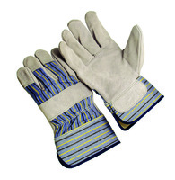 LARGE LEATHER PALM/FABRIC BACK SAFETY GLOVES