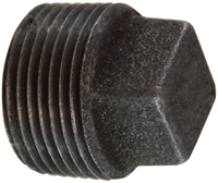 3/4&quot; BLACK STEEL CORED SQUARE HEAD PIPE PLUG