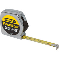 12FT (3.5M IN MM GRADUATIONS) X 1/2&quot; POWERLOCK TAPE MEASURE