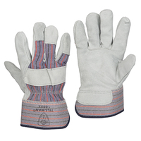 LARGE LEATHER PALM/FABRIC BACK SAFETY GLOVES