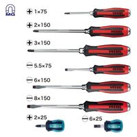 VESSEL MEGADORA TANG-THRU SCREWDRIVER 8PC SET