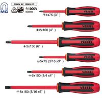 VESSEL MEGADORA INSULATED SCREWDRIVER 6PC SET