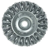 3&quot; STANDARD TWIST KNOT WIRE WHEEL .014 STEEL FILL 1/2&quot; - 3/8&quot; ARBOR HOLE