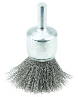 3/4 CRIMPED WIRE END BRUSH .006 STEEL FILL