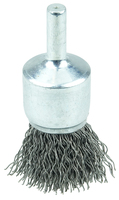 3/4 CRIMPED WIRE END BRUSH .014 STAINLESS STEEL FILL