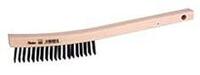 3 X 19 ROWS CURVED HANDLE SCRATCH BRUSH .012 STEEL FILL