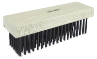 6 X 19 ROWS BLOCK TYPE SCRATCH BRUSH .014 ROUND WIRE FLAT FACE